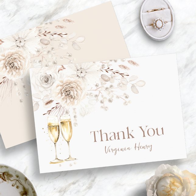 Pearls Brautparty Dankeskarte (Pearls Bridal Shower Thank You Card
)