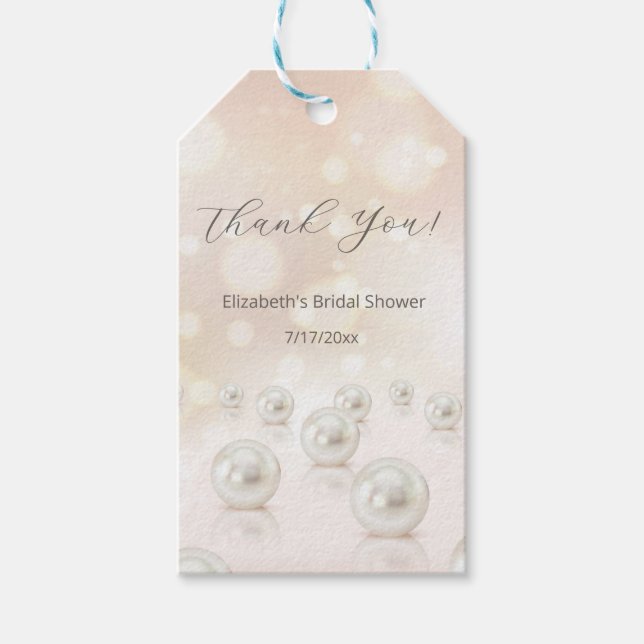 Pearls Danke Brautparty Geschenkanhänger (Vorderseite)