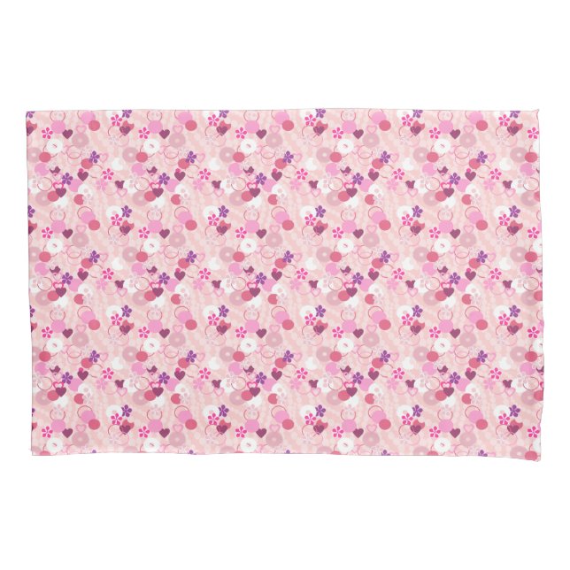 Pearls, Flowers, & Pink Kissenbezug (Vorderseite)