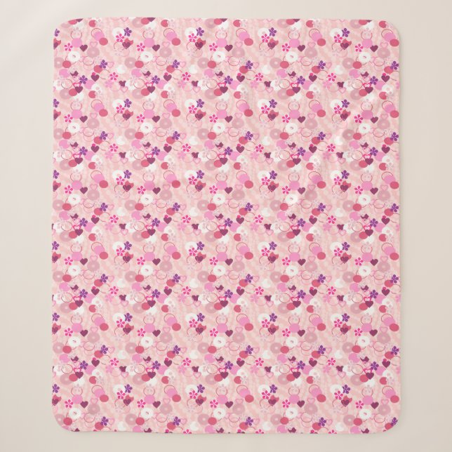 Pearls, Flowers, & Pink Sherpadecke (Vorderseite)