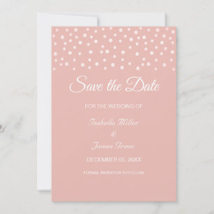 Pearls Gold Rose Hochzeit Speichern Sie das Datum  Karte