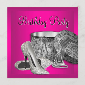 Pearls High Heel Schuhe Frauen Heiß rosa Geburtsta Einladung