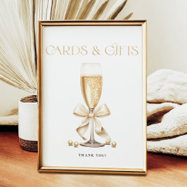 Pearls & Prosecco Brautparty Favoriten Zeichen Poster