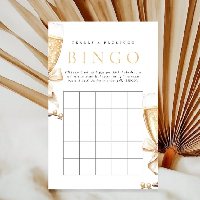Pearls & Prosecco Brautparty Gift Bingo Game (Von Creator hochgeladen)