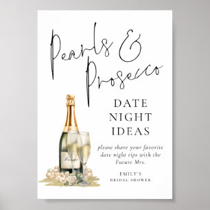 Pearls Prosecco Brautparty Poster