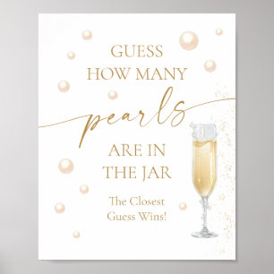 Pearls Prosecco Brautparty - Rate-mal-wie-viele-Sp Poster