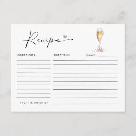 Pearls & Prosecco Brautparty Rezept Karte