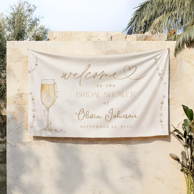 Pearls & Prosecco Bridal Begrüßungszeichen Banner (Von Creator hochgeladen)