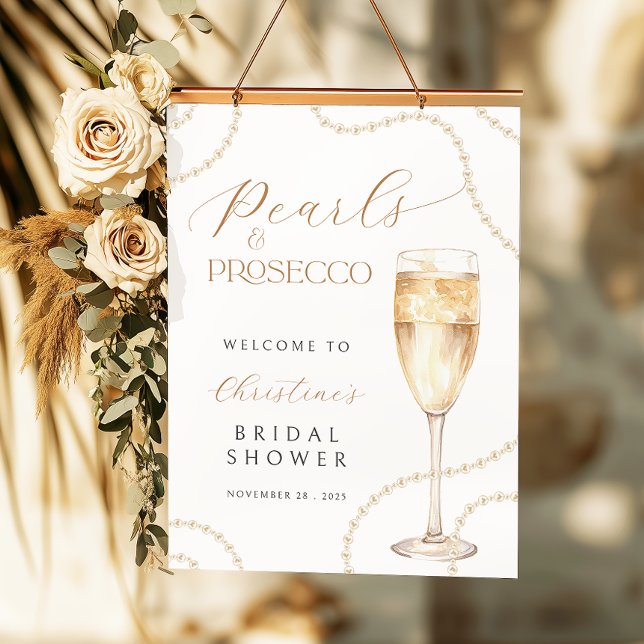 Pearls Prosecco Bridal Shower Poster Sign Digital (Von Creator hochgeladen)