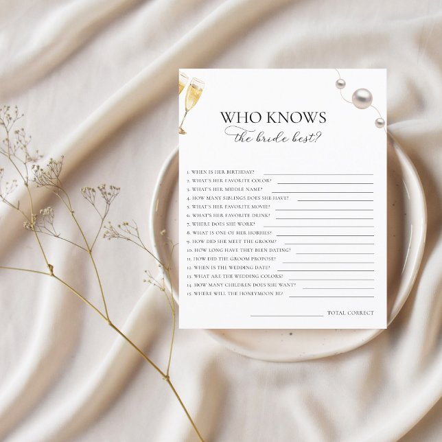 Pearls & Prosecco, die das beste Spiel der Braut k (Von Creator hochgeladen)