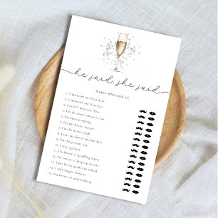Pearls & Prosecco Er sagte, sie sagte Bridal Game