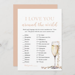 Pearls & Prosecco I Liebe Sie um das Weltspiel Einladung