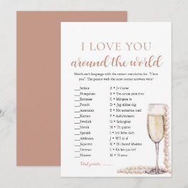Pearls & Prosecco I Liebe Sie um das Weltspiel Einladung