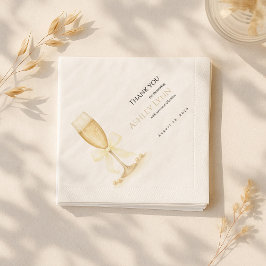 Pearls & Prosecco Napkins | Neutrales Brautparty Serviette