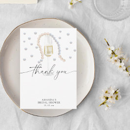 Pearls & Prosecco - vielen Dank Brautparty Dankeskarte