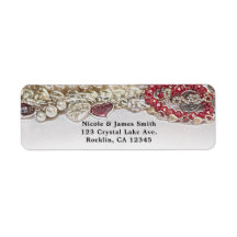 Pearls & Red Valentine Liebe Jewels Einladung