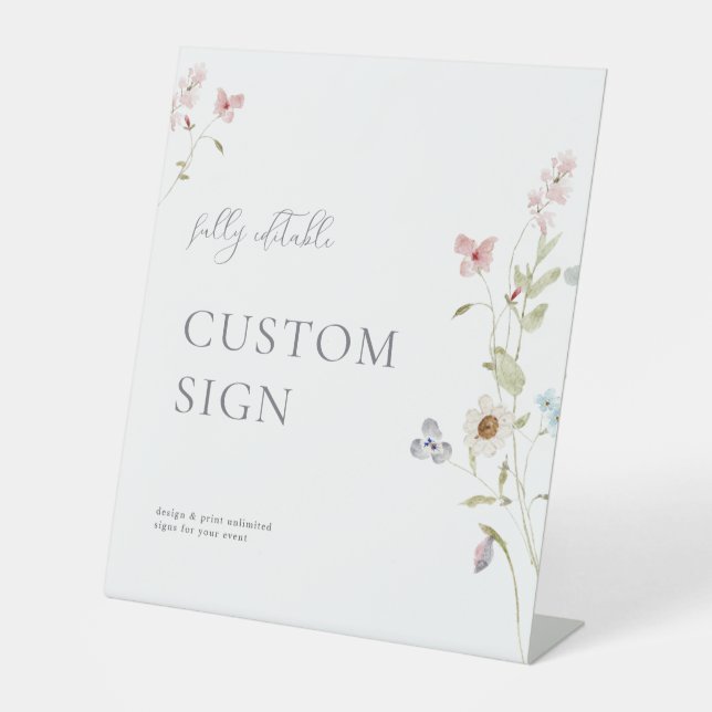 Pearls und Prosecco Brautparty Custom Sign Sockelschild (Vorderseite)