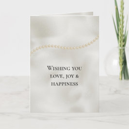 Pearls White Luxe Wedding Karte