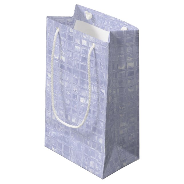 Pearly Blue Gift Bag Kleine Geschenktüte (Vorderseite Schrägansicht)