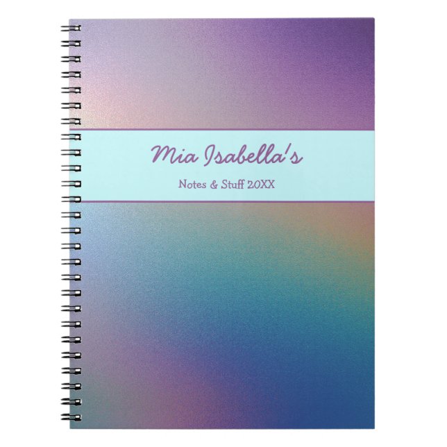 Pearly Shimmer Notebook individuell anpassbar Notizblock (Vorderseite)