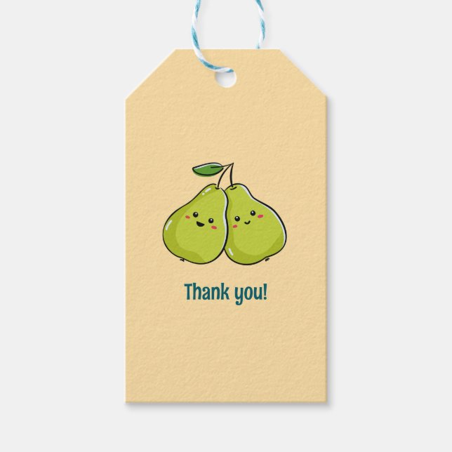 Pears sagt, danke geschenkanhänger (Vorderseite)