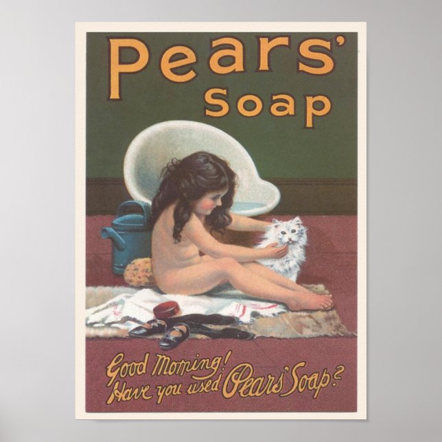 Pears Soap Kat Bath Ad Poster (Vorne)