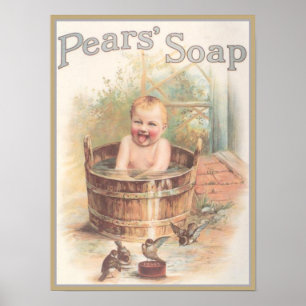 Pears Sopa Baby Ad Poster