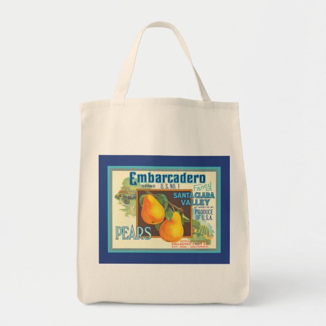PEARS VINTAGE CRATE ART TOTE BAG TRAGETASCHE (Vorne)