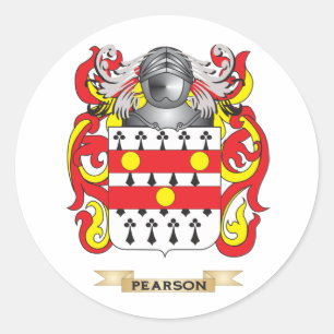 Pearson Coat of Arms (Familienwappen) Runder Aufkleber