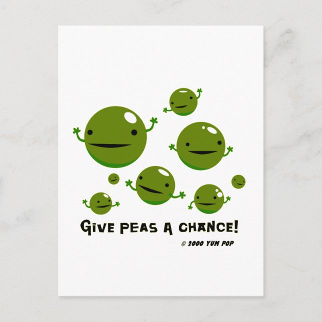 Peas a Chance Postkarte (Vorderseite)