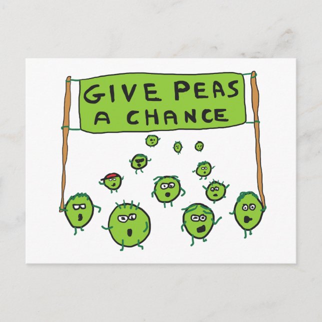 Peas A Chance Postkarte (Vorderseite)