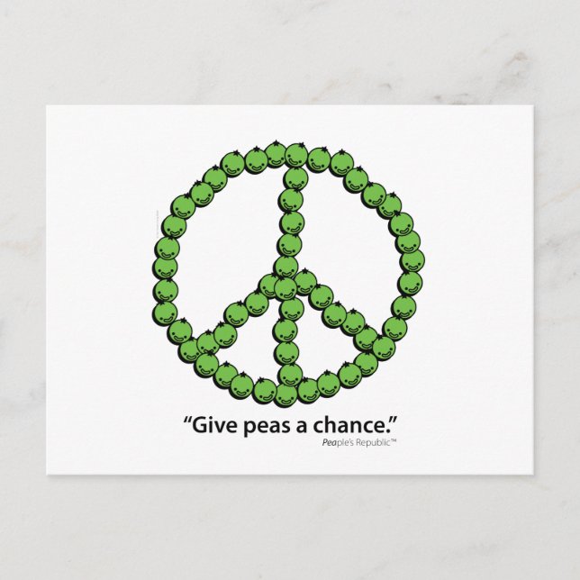 Peas A Chance Postkarte (Vorderseite)
