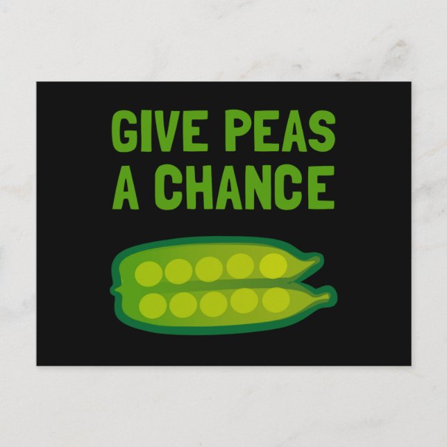 Peas A Chance Postkarte (Vorderseite)