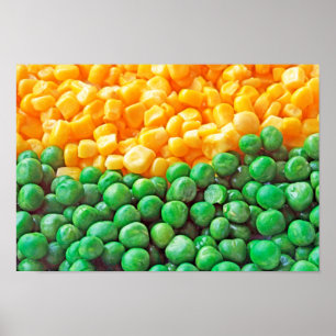 Peas and sweetcorn poster