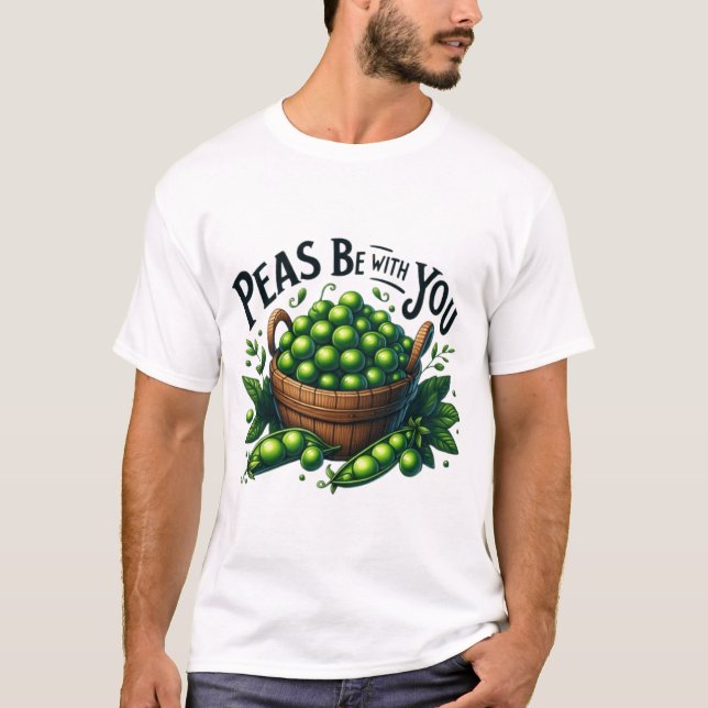 Peas Be mit You Funny Erntedank T-Shirt (Vorderseite)