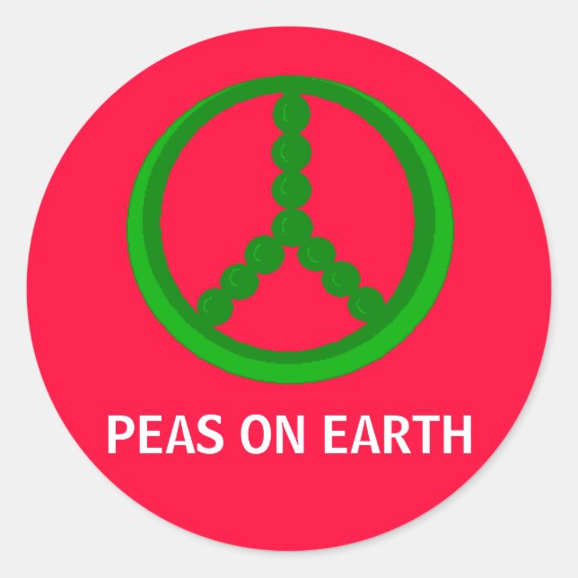 PEAS (Frieden) AUF DER ERDE - Aufkleber (Vorderseite)