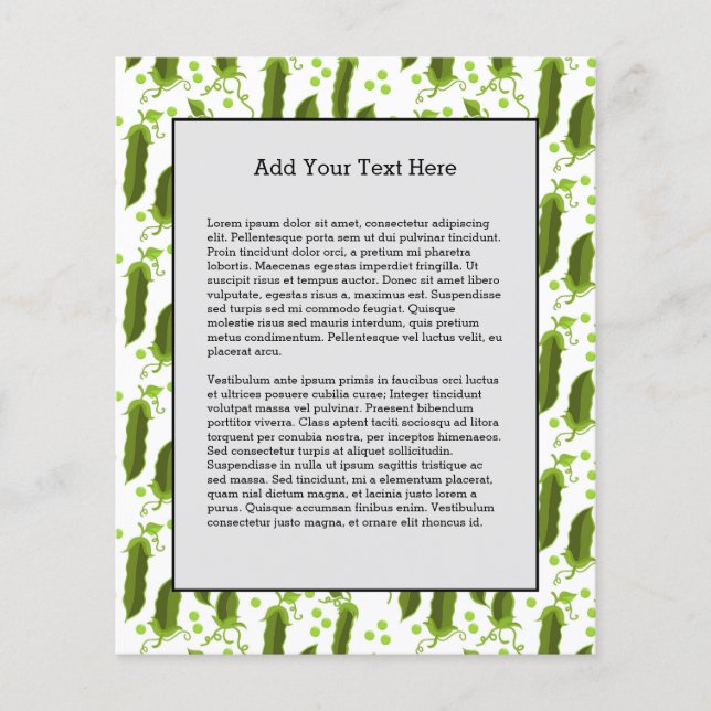 Peas Leaves Round Vegetable Healthy Food Flyer (Vorne)