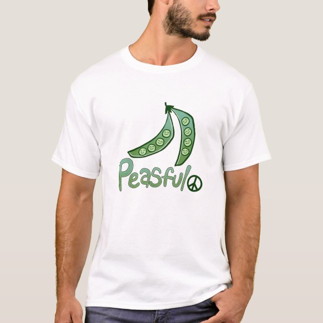 Peasful veganer Mann-T - Shirt (Vorderseite)
