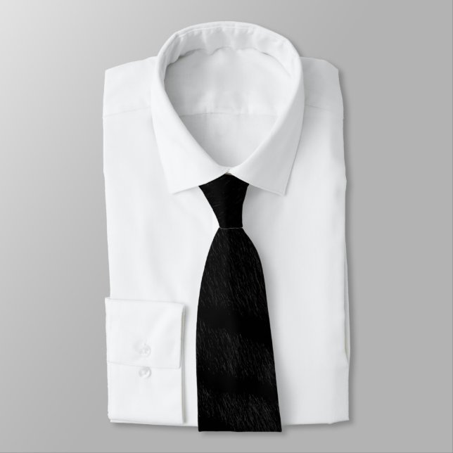 Peau de tigre noire Imprimer Nouveau Cravate (Attaché)