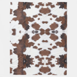 peau de vache blanc brun blanc polaire couverture
