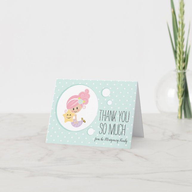 Peau légère de cartes pour notes de Merci de baby (Devant)