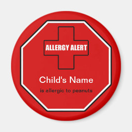 Peauts Allergy Medical Allergy Alert Magnet