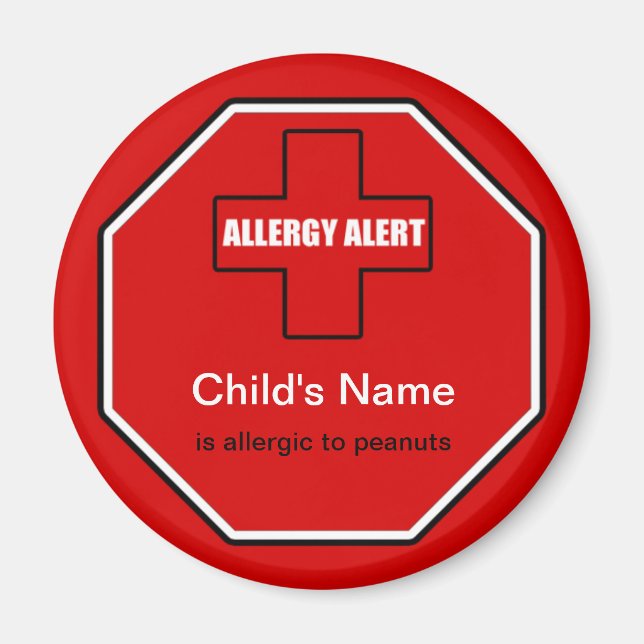 Peauts Allergy Medical Allergy Alert Magnet (Vorne)