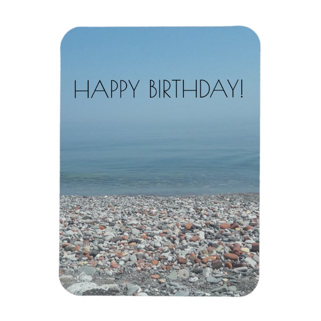Pebble Beach Lake Ontario Glückwunsch zum Geburtst Magnet (Vertikal)