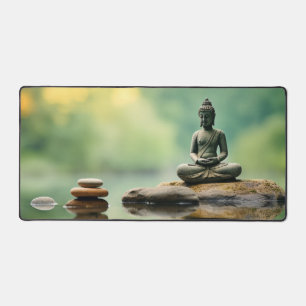 Pebble Buddha Ruhe Friedliche Natur Schreibtischunterlage