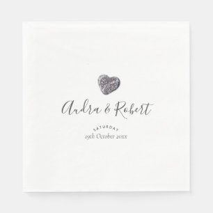 Pebble Heart Discovery Hochzeit Serviette