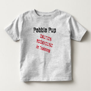 Pebble Pup Vorsicht Rockhound in Training 2t-6t Kleinkind T-shirt
