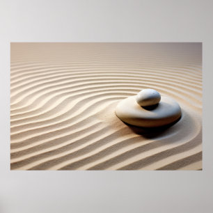 Pebble Sand Ruhe Friedliche Natur Poster