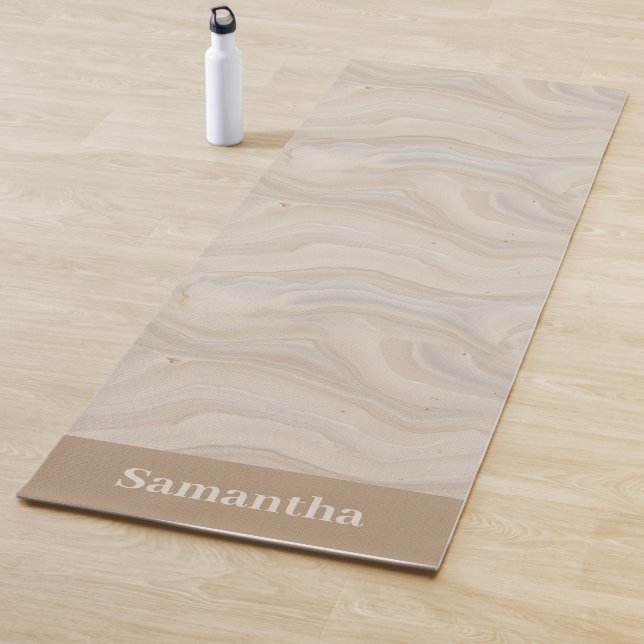 Pebbled Sandstone Texture Neutral Wabi-Sabi Yogamatte (Beispiel)