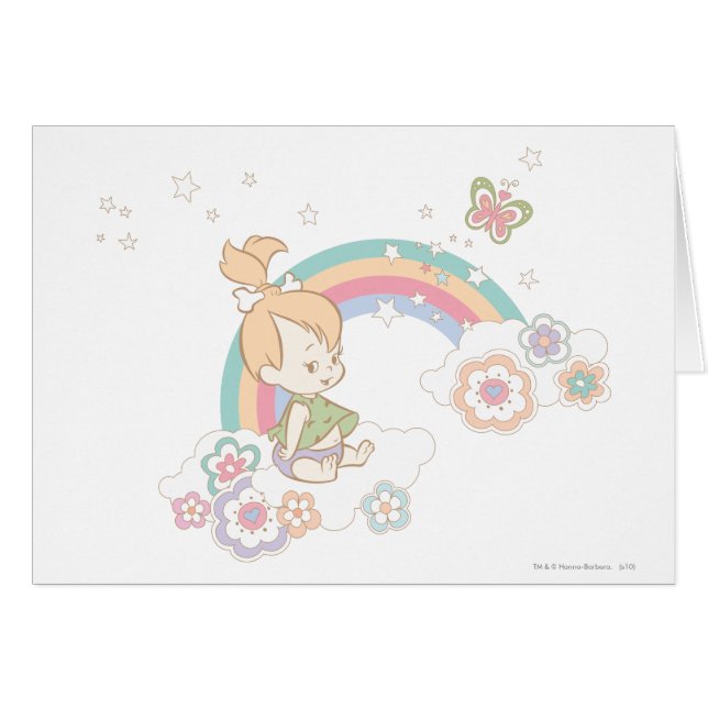 PEBBLES™ Arc-en-ciel et nuages de fleurs (Devant horizontal)